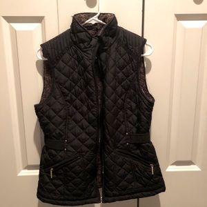 Black vest with fur interior